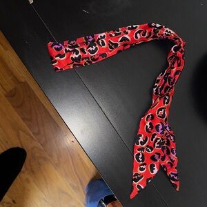 Fendi Red and Black Patterned Hair/Neck scarf. PRE-OWNED.